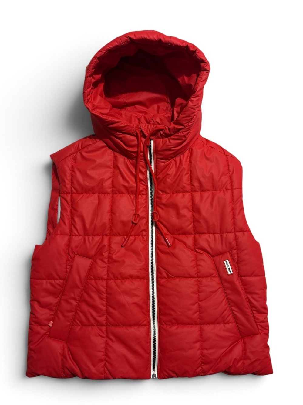 Hunter Red Quilted Hooded Puffer Vest - Picture 6 of 11